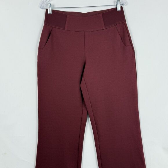 DG2 Diane Gilman Women's Pants MP Maroon Straight Leg Pockets - Picture 3 of 16